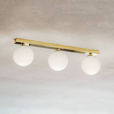 Euluna Latón Fatis Opalglas 3-Licht Deckenlampe Euluna Latón Fatis Opalglas 3-Licht Deckenlampe