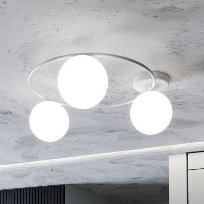 Deckenlampe Ascella Euluna, dimmbar, weiß / opal, für Wohn- / Esszimmer, Metall, Modern, Deckenlampe Deckenlampe Ascella Euluna, dimmbar, weiß / opal, für Wohn- / Esszimmer, Metall, Modern, Deckenlampe
