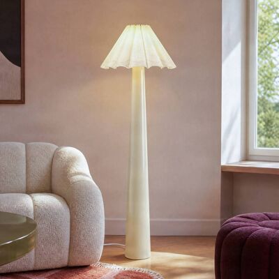 Stehlampe Lotte Lindby, weiß / opal, für Wohn- / Esszimmer, Textil / Stoff / Seide, Modern, Stehlampe Stehlampe Lotte Lindby, weiß / opal, für Wohn- / Esszimmer, Textil / Stoff / Seide, Modern, Stehlampe