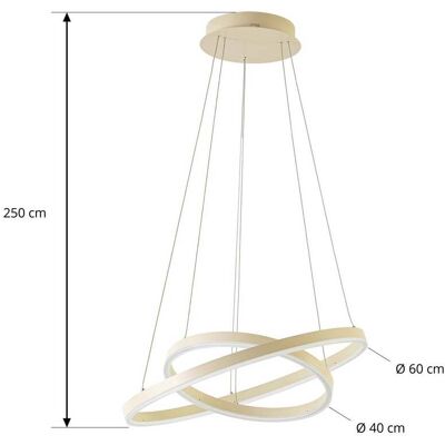 Hängelampe Albiona Arcchio, dimmbar, creme / amber, für Küche, Metall, Modern, Pendelleuchte Hängelampe Albiona Arcchio, dimmbar, creme / amber, für Küche, Metall, Modern, Pendelleuchte