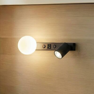 Wandlampe Vox TK Lighting, dimmbar, schwarz, für Wohn- / Esszimmer, Glas, Wandleuchte, Wandlampe Innen Wandlampe Vox TK Lighting, dimmbar, schwarz, für Wohn- / Esszimmer, Glas, Wandleuchte, Wandlampe Innen