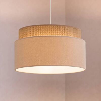 Hängelampe Milano Duolla, braun / rost, für Wohn- / Esszimmer, Textil / Stoff / Seide, Junges Wohnen, Pendelleuchte Hängelampe Milano Duolla, braun / rost, für Wohn- / Esszimmer, Textil / Stoff / Seide, Junges Wohnen, Pendelleuchte