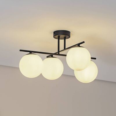 Deckenlampe Aurora Domiluce, dimmbar, schwarz, für Wohn- / Esszimmer, Glas, Deckenlampe Deckenlampe Aurora Domiluce, dimmbar, schwarz, für Wohn- / Esszimmer, Glas, Deckenlampe