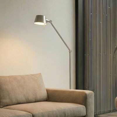 Stehlampe Silka Lucande, alu / grau / zink, für Arbeitszimmer / Büro, Metall, Modern, Stehlampe Stehlampe Silka Lucande, alu / grau / zink, für Arbeitszimmer / Büro, Metall, Modern, Stehlampe