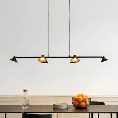 Hängelampe Steve Lucande, dimmbar, schwarz, für Wohn- / Esszimmer, Metall, Modern Hängelampe Steve Lucande, dimmbar, schwarz, für Wohn- / Esszimmer, Metall, Modern