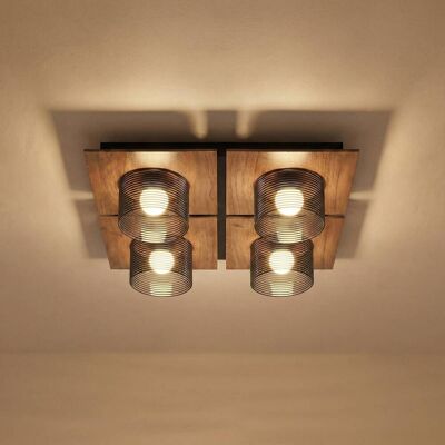Deckenlampe Eiko Lucande, Holz dunkel, für Wohn- / Esszimmer, Kunststoff, Modern, Deckenlampe Deckenlampe Eiko Lucande, Holz dunkel, für Wohn- / Esszimmer, Kunststoff, Modern, Deckenlampe