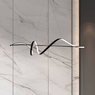 Hängelampe Sash Milagro Lighting, schwarz, für Wohn- / Esszimmer, Metall, Modern Hängelampe Sash Milagro Lighting, schwarz, für Wohn- / Esszimmer, Metall, Modern