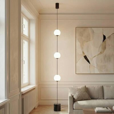 LED Stehlampe Darrow Lucande, dimmbar, weiß / opal, für Wohn- / Esszimmer, Glas, Modern, LED Stehlampe LED Stehlampe Darrow Lucande, dimmbar, weiß / opal, für Wohn- / Esszimmer, Glas, Modern, LED Stehlampe