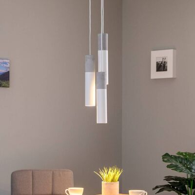 Euluna - Isabeau - Weiß/Grau - 3 Lichter - Pendant Lamp Euluna - Isabeau - Weiß/Grau - 3 Lichter - Pendant Lamp