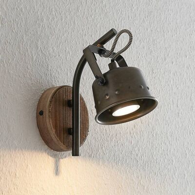 Wandstrahler Rubinjo Lindby, dimmbar, schwarz, für Wohn- / Esszimmer, Metall, Vintage, Wandleuchte, Wandlampe Innen Wandstrahler Rubinjo Lindby, dimmbar, schwarz, für Wohn- / Esszimmer, Metall, Vintage, Wandleuchte, Wandlampe Innen