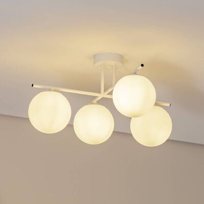 Deckenlampe Aurora Domiluce, dimmbar, weiß / opal, für Wohn- / Esszimmer, Glas, Deckenlampe Deckenlampe Aurora Domiluce, dimmbar, weiß / opal, für Wohn- / Esszimmer, Glas, Deckenlampe