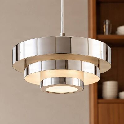 Hängelampe Tivra Lindby, dimmbar, chrom / silber, für Wohn- / Esszimmer, Metall, Design, Pendelleuchte Hängelampe Tivra Lindby, dimmbar, chrom / silber, für Wohn- / Esszimmer, Metall, Design, Pendelleuchte