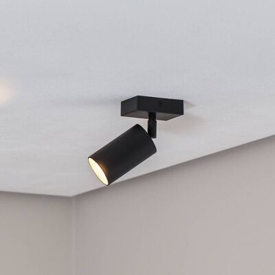 Deckenstrahler Sado schwarz Stahl justierbar 1-flammig eckig Argon, dimmbar, schwarz, für Wohn- / Esszimmer, Metall, Modern, Strahler Deckenstrahler Sado schwarz Stahl justierbar 1-flammig eckig Argon, dimmbar, schwarz, für Wohn- / Esszimmer, Metall, Modern, Strahler