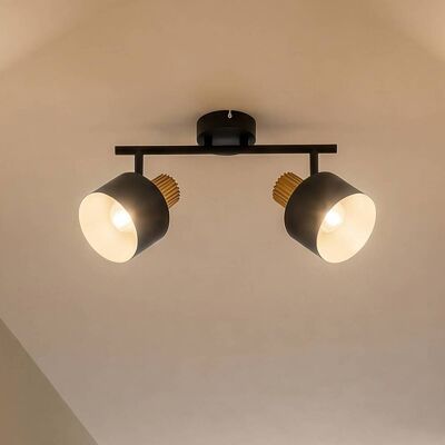 Lindby Deckenstrahler Lenja, 2-flammig, schwarz, E14, Metall Lenja Lindby, dimmbar, schwarz, für Wohn- / Esszimmer, Metall, Modern, Strahler Lindby Deckenstrahler Lenja, 2-flammig, schwarz, E14, Metall Lenja Lindby, dimmbar, schwarz, für Wohn- / Esszimmer, Metall, Modern, Strahler