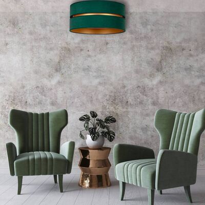 Deckenlampe Duo Duolla, dimmbar, grün, für Wohn- / Esszimmer, Textil / Stoff / Seide, Deckenlampe Deckenlampe Duo Duolla, dimmbar, grün, für Wohn- / Esszimmer, Textil / Stoff / Seide, Deckenlampe