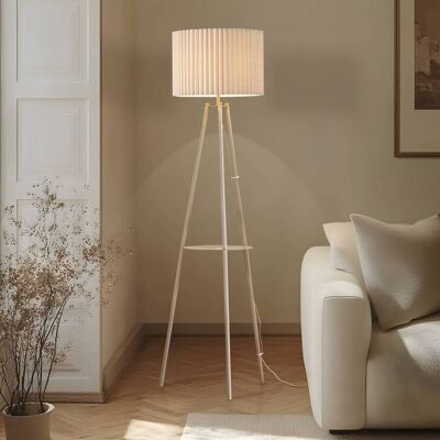 Stehlampe Libbie Lindby, creme / amber, für Wohn- / Esszimmer, Textil / Stoff / Seide, Skandinavisch, Stehlampe Stehlampe Libbie Lindby, creme / amber, für Wohn- / Esszimmer, Textil / Stoff / Seide, Skandinavisch, Stehlampe