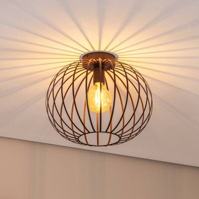 Deckenlampe Cruce Argon, dimmbar, braun / rost, für Wohn- / Esszimmer, Metall, Deckenlampe Deckenlampe Cruce Argon, dimmbar, braun / rost, für Wohn- / Esszimmer, Metall, Deckenlampe