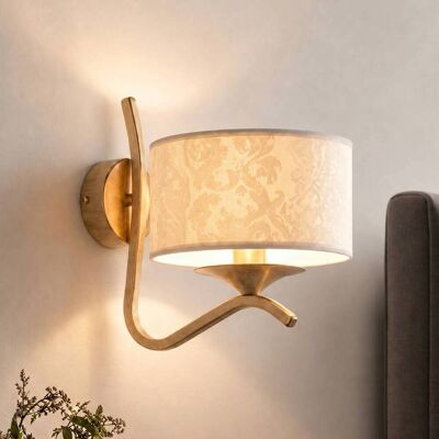 Wandlampe Kaszmir Ecrie Jupiter, dimmbar, creme / amber, für Wohn- / Esszimmer, Metall, Wandleuchte, Wandlampe Innen Wandlampe Kaszmir Ecrie Jupiter, dimmbar, creme / amber, für Wohn- / Esszimmer, Metall, Wandleuchte, Wandlampe Innen