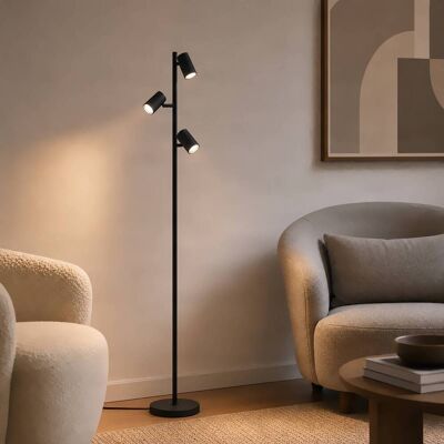 Stehlampe Kardis Lindby, schwarz, für Wohn- / Esszimmer, Metall, Modern, Stehlampe Stehlampe Kardis Lindby, schwarz, für Wohn- / Esszimmer, Metall, Modern, Stehlampe