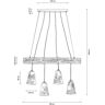 Euluna Pendelleuchte Flarino, Kiefernholz, 4-flammig