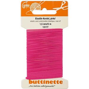 buttinette Elastik-Kordel, pink, Stärke: 1,5 mm, Länge: 5 m