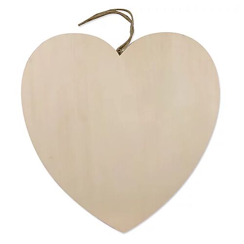 Herz aus Holz mit Aufhänger, 40 cm