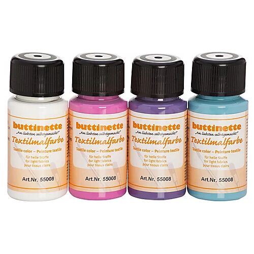 buttinette Stoffmalfarben "Trend", 4x 50 ml