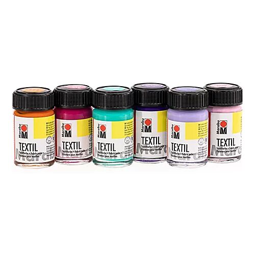 Marabu Stoffmalfarben-Set "Modern", 6x 15 ml