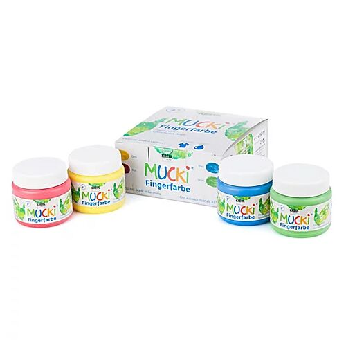 MUCKI Fingerfarben, 4x 150 ml