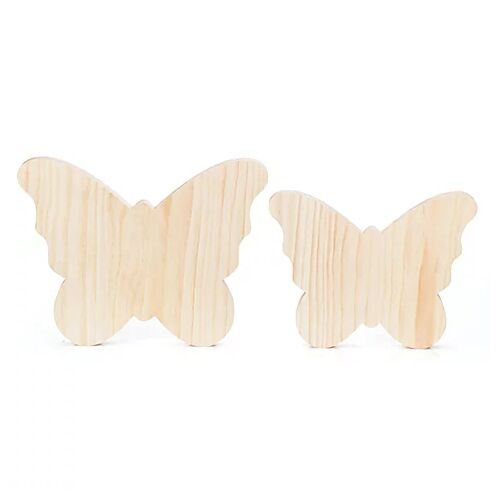 Schmetterlinge aus Holz, 30 cm und 24,5 cm, 2 Stück
