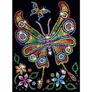 ART Sequin Art Paillettenbild "Schmetterling", 25 x 34 cm
