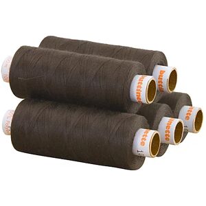 buttinette Universal-Nähgarn, Stärke: 100, 5er-Pack, taupe