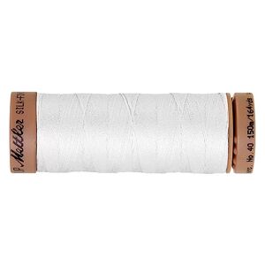 Mettler Silk Finish Cotton Maschinen- & Handquiltgarn, Stärke: 40, 150m-Spule, weiß