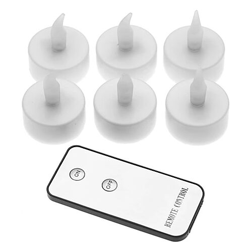 LED-Teelichter, 4 cm Ø, 6 Stück