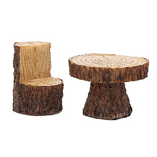 Tisch mit Stuhl in Holzoptik, 3,5–5,5 cm