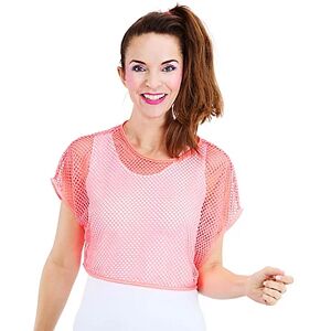 Kurzes Netzshirt, neonpink