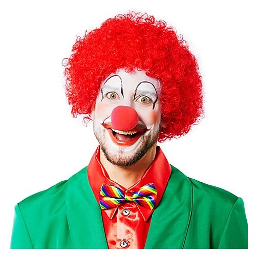 Lockenperücke "Clown", rot