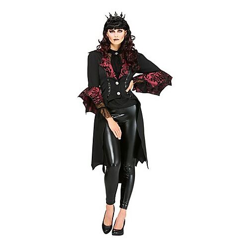 Mantel "Vampirin" für Damen, schwarz/rot