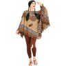 Poncho "Indianer" unisex, braun-color