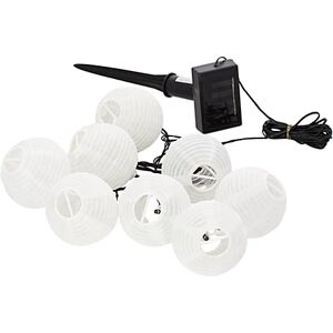 Solar LED Lampion-Lichterkette, weiß