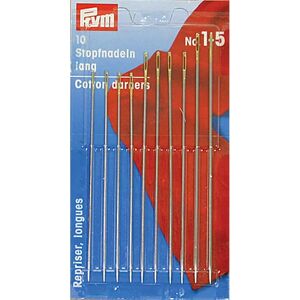 Prym Stopfnadeln, Stärke: 0,8 - 1,0 mm, Länge: 65 - 76 mm, Inhalt: 10 Stück