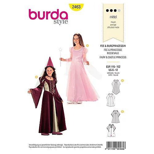 burda Schnitt 2463 "Burgfräulein & Prinzessin" für Mädchen