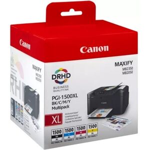 Canon Tintenset PGI-1500XL CMYBK (Schwarz, Cyan, Magenta, Gelb)