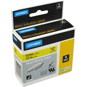 Dymo Schrumpfschlauch 18056  schwarz auf gelb  12mm x 1,5m original