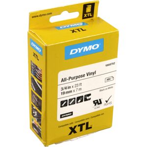 Dymo XTL Schriftband 1868752 Vinyl  schwarz auf weiß  19mm x 7,5m original