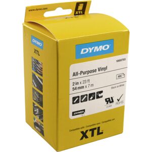 Dymo XTL Schriftband 1868755 Vinyl  schwarz auf weiß  54mm x 7,5m original