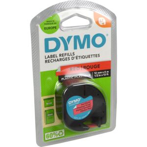 Dymo Originalband 91203  schwarz auf rot  12mm x 4m  Plastik original