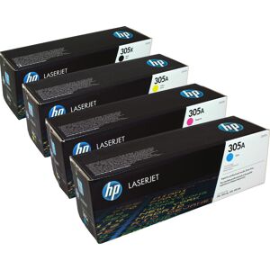 4 HP Toner CE410X-CE413A  305X  305A  Multipack BK C M Y  4-farbig original