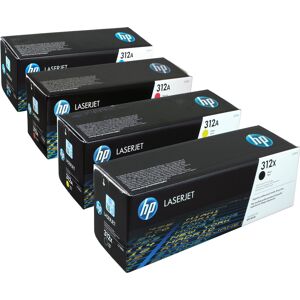 4 HP Toner CF380X-CF383A  312X  312A  Multipack BK C M Y  4-farbig original