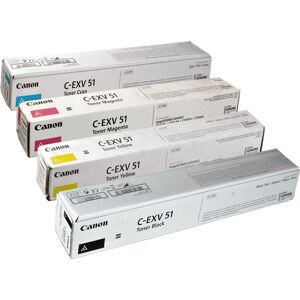 4 Canon Toner C-EXV51  Multipack  BK C M Y  4-farbig original